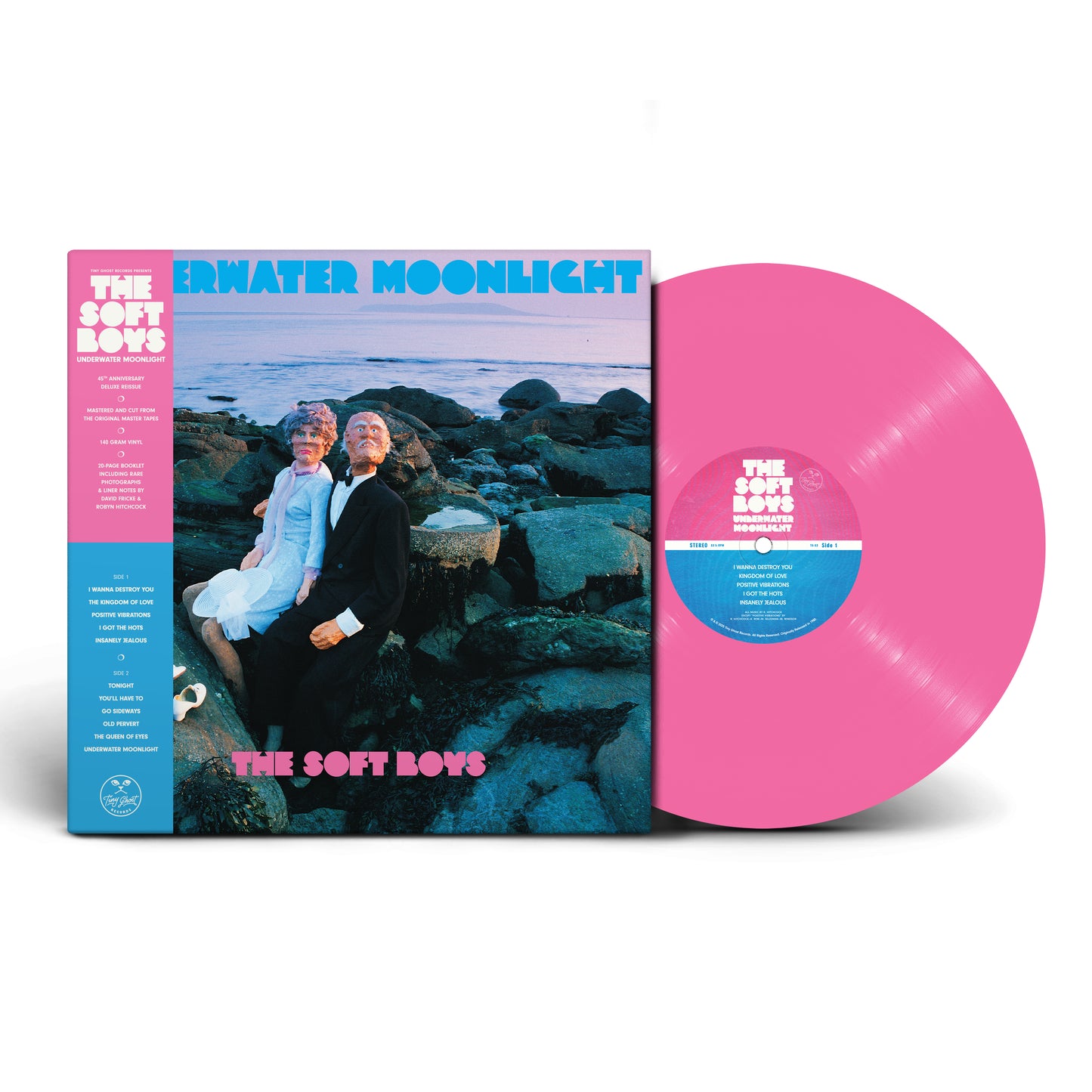 THE SOFT BOYS - UNDERWATER MOONLIGHT (45th ANNIVERSARY REMASTER) BUBBLEGUM PINK VINYL BUNDLE